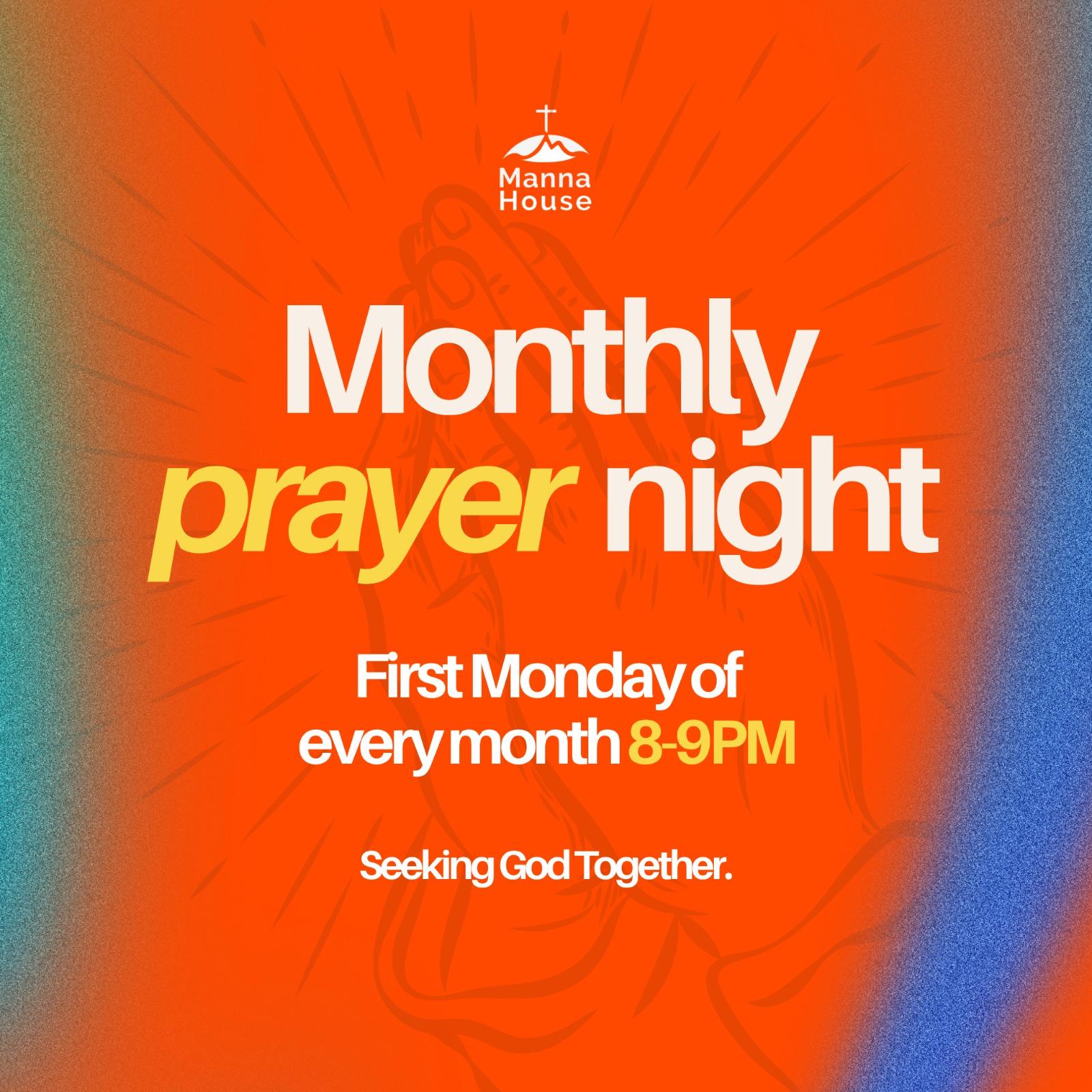 Monthly Prayer Night flyer